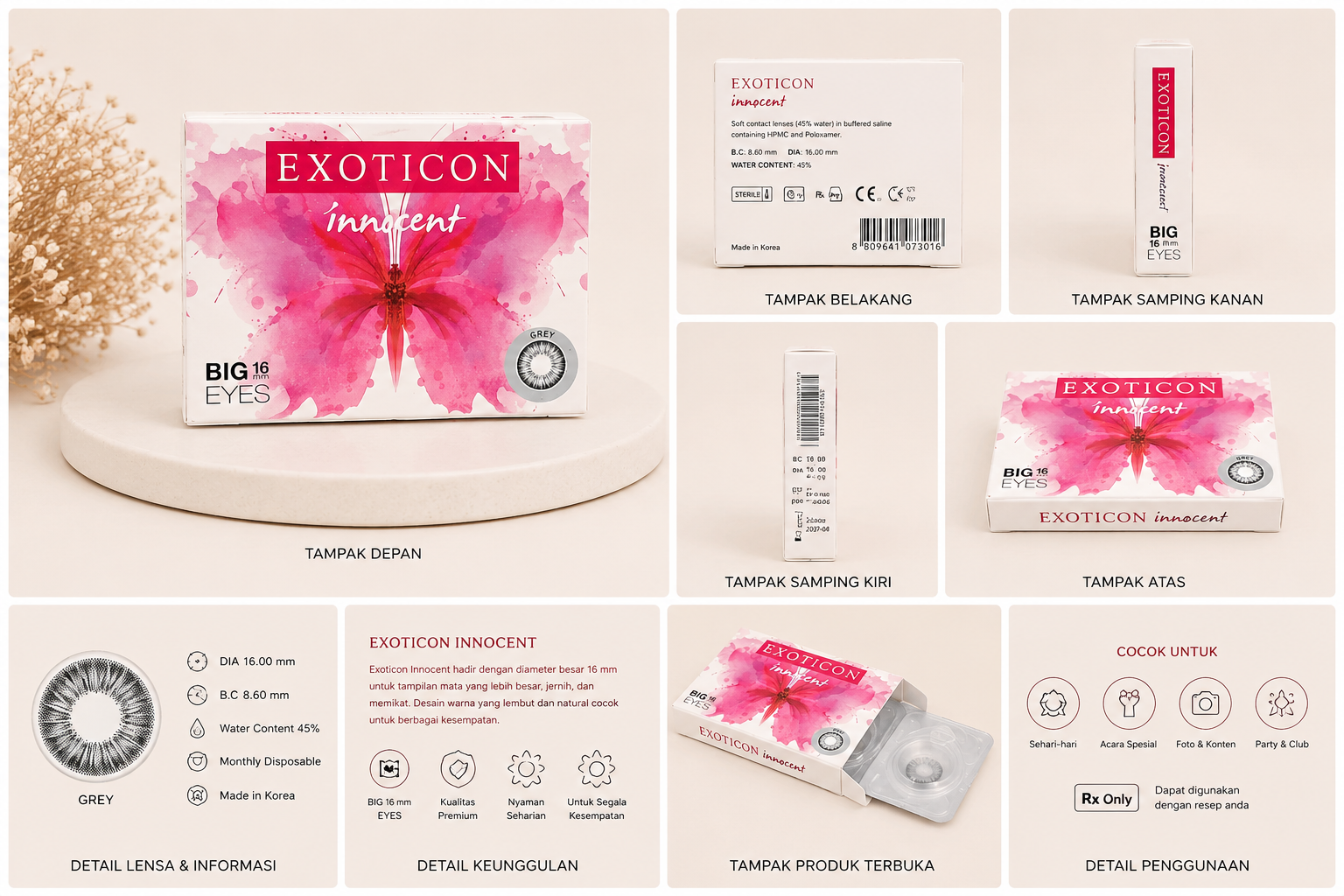 Exoticon Innocent Big Eyes Contact Lens